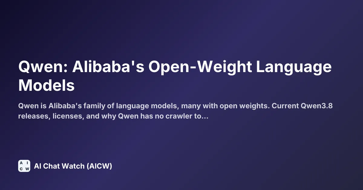 Qwen: Alibaba's Open-Weight Language Models
