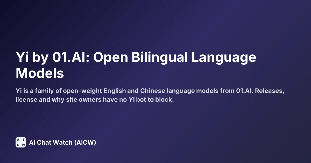 Yi by 01.AI: Open Bilingual Language Models