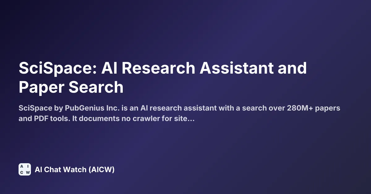 SciSpace: AI Research Assistant and Paper Search