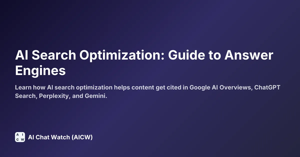 AI Search Optimization: Guide to Answer Engines